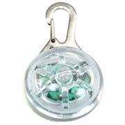 首輪用チャーム LEDライト 光る ペット用アクセサリー ペット用品 犬用 ボタン電池式 夜間 お散歩 安全対策 簡単装着 おしゃれ カラフル