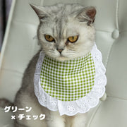 ペット用スタイ よだれかけ ビブ ペットグッズ ペットアクセサリー キャットウェア ドックウェア 猫 犬 レース カラバリ豊富 かわいい