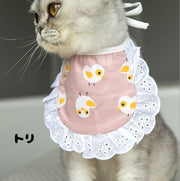 ペット用スタイ よだれかけ ビブ ペットグッズ ペットアクセサリー キャットウェア ドックウェア 猫 犬 レース カラバリ豊富 かわいい