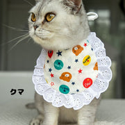 ペット用スタイ よだれかけ ビブ ペットグッズ ペットアクセサリー キャットウェア ドックウェア 猫 犬 レース カラバリ豊富 かわいい