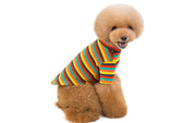 ペットウェア ドッグウェア Tシャツ 犬服 犬用 ペット用品 小型犬 袖あり ボーダー カラフル おしゃれ かわいい お散歩 汚れ防止 お出掛け わんちゃん