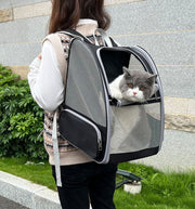 ペット用キャリーバッグ リュックキャリー 折りたたみ 猫用 犬用 小型犬 ペット用品 メッシュ 通気性 サイドポケット付き ファスナー オックスフォード リュック型 折り畳み 移動 旅行 お出掛け 通院 病院 避難 ネコ用 イヌ用