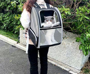 ペット用キャリーバッグ リュックキャリー 折りたたみ 猫用 犬用 小型犬 ペット用品 メッシュ 通気性 サイドポケット付き ファスナー オックスフォード リュック型 折り畳み 移動 旅行 お出掛け 通院 病院 避難 ネコ用 イヌ用