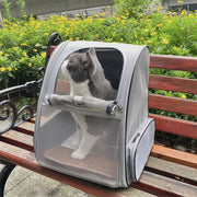 ペット用キャリーバッグ リュックキャリー 折りたたみ 猫用 犬用 小型犬 ペット用品 メッシュ 通気性 サイドポケット付き ファスナー オックスフォード リュック型 折り畳み 移動 旅行 お出掛け 通院 病院 避難 ネコ用 イヌ用