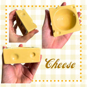 フードボウル ペット用品 小動物用 食器 エサ入れ 餌入れ チーズ型 ハムスター ペレット入れ おやつ入れ ネズミ チンチラ ウサギ 陶器 水飲み かわいい おしゃれ ユニーク