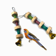 鳥用おもちゃ バードトイイ 吊り下げ式 噛むおもちゃ かじる 齧る 遊ぶ 組み木 オモチャ 玩具 トーイ 咀嚼 ストレス発散 ペット用品 バードグッズ インコ オウム ヨウム