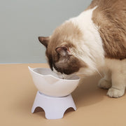 ペット用フードボウル ペット用食器 猫 ネコ 小型犬 中型犬 イヌ ペット用品 ペットグッズ 深皿 深め 大きめ 土台付き 猫型 ネコ型 無地 透明 ホワイト ブラック シンプル かわいい キュート カジュアル ポップ おしゃれ