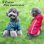 レインコート 袖あり 犬の服 犬服 雨服 雨具 フード付き ドッグウェア 防水 反射テープ 梅雨対策 可愛い おしゃれ お出かけ 濡れない 着せやすい ドッグ ワンちゃん イヌ イエロー ブルー レッド