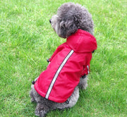 レインコート 袖あり 犬の服 犬服 雨服 雨具 フード付き ドッグウェア 防水 反射テープ 梅雨対策 可愛い おしゃれ お出かけ 濡れない 着せやすい ドッグ ワンちゃん イヌ イエロー ブルー レッド