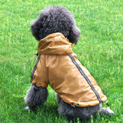 レインコート 袖あり 犬の服 犬服 雨服 雨具 フード付き ドッグウェア 防水 反射テープ 梅雨対策 可愛い おしゃれ お出かけ 濡れない 着せやすい ドッグ ワンちゃん イヌ イエロー ブルー レッド