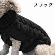 ドッグウェア ペットウェア セーター ニット タートルネック 犬服 猫服 ノースリーブ アラン模様 ケーブル編 ペット用品 洋服 可愛い 防寒 秋 冬 寒さ対策 S M L XL