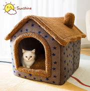 ペット ハウス ペットハウス ドッグハウス キャットハウス 犬小屋 ペット用品 犬用 猫用 小型犬 室内用 ボア フリース もこもこ 可愛い 暖かい 折りたためる 星 チェック クマ ウサ耳 寝床 ペットグッズ いぬ ねこ イヌ ネコ