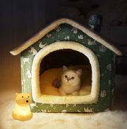 ペット ハウス ペットハウス ドッグハウス キャットハウス 犬小屋 ペット用品 犬用 猫用 小型犬 室内用 ボア フリース もこもこ 可愛い 暖かい 折りたためる 星 チェック クマ ウサ耳 寝床 ペットグッズ いぬ ねこ イヌ ネコ