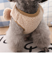 ドッグウェア ボアベスト 犬服 猫服 あったか 裏起毛 防寒着 ペット用品 小型犬 プルオーバー クマ くま 耳付き フェイス 顔 かわいい もこもこ お出かけ お散歩 アウター 袖なし チョッキ イヌ いぬ ネコ ねこ キャットウェア