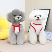 ペットウェア キャミソール タンクトップ 犬 猫 ドッグ キャット 犬服 小型犬 中型犬 ペット用品 ペットグッズ 袖なし ノースリーブ プルオーバー 通気性 お花 チューリップ プリント入り 薄手 可愛い お洒落 カジュアル キュート シンプル お出かけ 部屋着