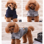 ドッグウェア コート 犬服 猫服 ペット用品 裏ボア 裏起毛 ダッフル風 前開き フード付き 袖あり 小型犬 もこもこ あったか 防寒 おしゃれ かわいい 上着 アウター スナップボタン 飾りボタン トグル お出かけ お散歩 いぬ イヌ ねこ ネコ キャットウェア