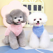 ペットウェア ドッグウェア セーター 犬服 袖なし ボア もこもこ あったか 暖かい 防寒 お散歩 かわいい 単色 イヌ いぬ ワンちゃん