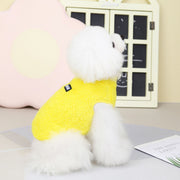ペットウェア ドッグウェア セーター 犬服 袖なし ボア もこもこ あったか 暖かい 防寒 お散歩 かわいい 単色 イヌ いぬ ワンちゃん