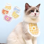 ペット用スタイ ペット用ビブ ペット用涎掛け ペット用よだれかけ 小型犬 イヌ 猫 ネコ 小動物 ペット雑貨 ペット用品 リボン フリルレース 刺繍 お花 フラワー 総柄 チェック イエロー ピンク ブルー 可愛い キュート ポップ おしゃれ