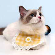ペット用スタイ ペット用ビブ ペット用涎掛け ペット用よだれかけ 小型犬 イヌ 猫 ネコ 小動物 ペット雑貨 ペット用品 リボン フリルレース 刺繍 お花 フラワー 総柄 チェック イエロー ピンク ブルー 可愛い キュート ポップ おしゃれ