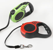 伸縮リード 巻き取り式 3m 5m 犬用 小型犬 中型犬 猫 ドッグリード ペット用品 散歩紐 リード ワンタッチ 簡単操作 自動巻き取り式 自動伸縮 おさんぽ 牽引紐 リーシュ ナスカン 持ち手付き ツートンカラー おしゃれ かわいい 便利 シンプル 緑 黄 青 赤 ピンク