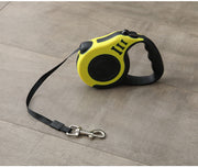伸縮リード 巻き取り式 3m 5m 犬用 小型犬 中型犬 猫 ドッグリード ペット用品 散歩紐 リード ワンタッチ 簡単操作 自動巻き取り式 自動伸縮 おさんぽ 牽引紐 リーシュ ナスカン 持ち手付き ツートンカラー おしゃれ かわいい 便利 シンプル 緑 黄 青 赤 ピンク