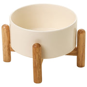 ペット用食器 フードボウル ペットボウル エサ入れ 水入れ 餌入れ 犬 中型犬 大型犬 16cm 980ml 猫 ネコ 犬 イヌ 木製 スタンド付き 台座付き 陶器 食洗器対応 セラミック 吐き戻し防止 かわいい