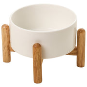 ペット用食器 フードボウル ペットボウル エサ入れ 水入れ 餌入れ 犬 中型犬 大型犬 16cm 980ml 猫 ネコ 犬 イヌ 木製 スタンド付き 台座付き 陶器 食洗器対応 セラミック 吐き戻し防止 かわいい