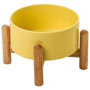 ペット用食器 フードボウル ペットボウル エサ入れ 水入れ 餌入れ 犬 中型犬 大型犬 16cm 980ml 猫 ネコ 犬 イヌ 木製 スタンド付き 台座付き 陶器 食洗器対応 セラミック 吐き戻し防止 かわいい