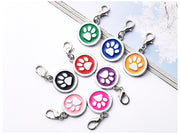 ペット用迷子札 名札 ネームタグ ネームチャーム 犬猫兼用 ドッグタグ キャットタグ 犬 猫 ペット用品 ペットグッズ 首輪アクセサリー 肉球 丸型 サークル 迷子防止 かわいい キュート シンプル おしゃれ ナスカン 赤 緑 青 紫 黒 ピンク ローズ 橙