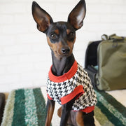 ペット服 タンクトップ 犬 猫 小型犬 ペットウエア 千鳥格子 チェック リブ お出掛け お散歩 袖なし トップス 可愛い おしゃれ ブラック レッド 黒 赤 春 夏 ペットグッズ 犬用品 猫用品