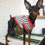 ペット服 タンクトップ 犬 猫 小型犬 ペットウエア 千鳥格子 チェック リブ お出掛け お散歩 袖なし トップス 可愛い おしゃれ ブラック レッド 黒 赤 春 夏 ペットグッズ 犬用品 猫用品