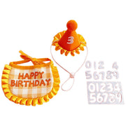 ペット用スタイ 帽子 ナンバーシール 3点セット 犬 猫 ペット用品 誕生日 バースデー お祝い パーティー 首飾り 記念撮影 よだれかけ 前掛け ビブ 数字 ステッカー かわいい イヌ ネコ