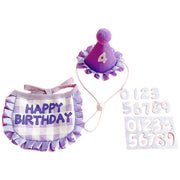 ペット用スタイ 帽子 ナンバーシール 3点セット 犬 猫 ペット用品 誕生日 バースデー お祝い パーティー 首飾り 記念撮影 よだれかけ 前掛け ビブ 数字 ステッカー かわいい イヌ ネコ