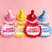 ペット用スタイ 帽子 ナンバーシール 3点セット 犬 猫 ペット用品 誕生日 バースデー お祝い パーティー 首飾り 記念撮影 よだれかけ 前掛け ビブ 数字 ステッカー かわいい イヌ ネコ