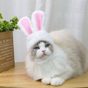ペット用帽子 コスプレ 猫 小型犬 かぶり物 ペット用品 猫用品 犬用品 ペットグッズ 頭巾 キャップ ウサギ ウサ耳 防寒 仮装 ハロウィン イベント パーティ 撮影会