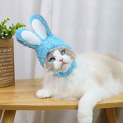 ペット用帽子 コスプレ 猫 小型犬 かぶり物 ペット用品 猫用品 犬用品 ペットグッズ 頭巾 キャップ ウサギ ウサ耳 防寒 仮装 ハロウィン イベント パーティ 撮影会