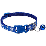 首輪 ペット用品 犬 小型犬 猫 鈴 ワンタッチバックル カラバリ豊富 足跡 かわいい おしゃれ イヌ ネコ ペット 子犬 調節可能 お散歩