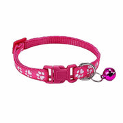 首輪 ペット用品 犬 小型犬 猫 鈴 ワンタッチバックル カラバリ豊富 足跡 かわいい おしゃれ イヌ ネコ ペット 子犬 調節可能 お散歩