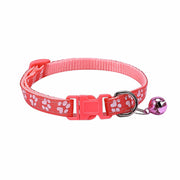 首輪 ペット用品 犬 小型犬 猫 鈴 ワンタッチバックル カラバリ豊富 足跡 かわいい おしゃれ イヌ ネコ ペット 子犬 調節可能 お散歩
