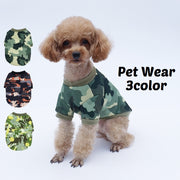 ペットウェア トレーナー 犬服 猫服 ドッグ キャット 袖あり リブ プルオーバー プリント 迷彩 カモフラ カジュアル お散歩 お出かけ かっこいい おしゃれ  かわいい 普段使い デイリー イヌ ネコ いぬ ねこ グリーン ブラック
