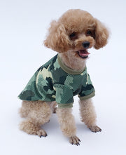 ペットウェア トレーナー 犬服 猫服 ドッグ キャット 袖あり リブ プルオーバー プリント 迷彩 カモフラ カジュアル お散歩 お出かけ かっこいい おしゃれ  かわいい 普段使い デイリー イヌ ネコ いぬ ねこ グリーン ブラック