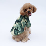 ペットウェア トレーナー 犬服 猫服 ドッグ キャット 袖あり リブ プルオーバー プリント 迷彩 カモフラ カジュアル お散歩 お出かけ かっこいい おしゃれ  かわいい 普段使い デイリー イヌ ネコ いぬ ねこ グリーン ブラック