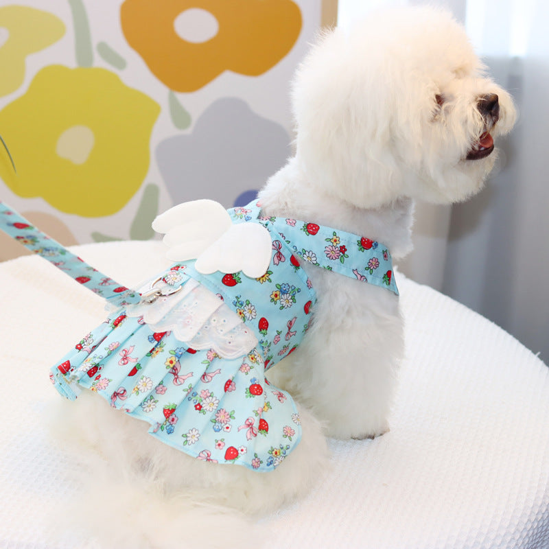 ペットウェア ワンピース リード付き 2点セット ドッグウェア 犬服 商品画像2