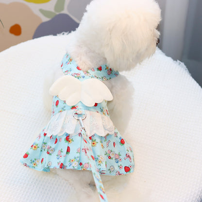 ペットウェア ワンピース リード付き 2点セット ドッグウェア 犬服 商品画像4