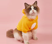 ペットウェア パーカー 耳付き 猫服 犬服 キャットウェア ドッグウェア プルオーバー 袖あり フード 防寒 あったか 暖かい 秋冬 シンプル カジュアル おしゃれ かわいい お散歩 お出かけ 普段使い ペット服 犬の服 猫の服
