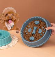 フードボウル ペット用食器 犬用 猫用 ペット用品 スローフィーダー 早食い防止 餌入れ 餌皿 エサ皿 無地 単色 シンプル ペットグッズ