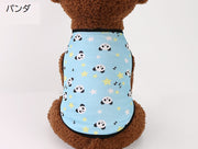 ペットウェア ドッグウェア タンクトップ 小型犬 中型犬 犬服 猫服 キャットウェア 袖なし プルオーバー パンダ サル バナナ イチゴ ミツバチ ウサギ クマ アニマル 総柄 かわいい キュート おしゃれ お散歩 部屋着 抜け毛対策 青 ピンク 黄 紫