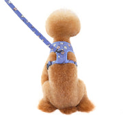 ドッグ用品 2点セット ハーネス リード アニマルおしり かわいい お洒落 小型犬 中型犬 お散歩 お出かけ ドッグラン カジュアル ギフト プレゼント 贈り物 S M L XL パープル イエロー ブルー
