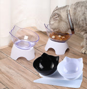 猫用食器 犬用食器 フードボウル ダブルボウル 2in1 台付き スタンド付き 食べやすい 餌皿 給水 猫用品 犬用品 ペット用品 ネコ 猫 ねこ シンプル かわいい おしゃれ